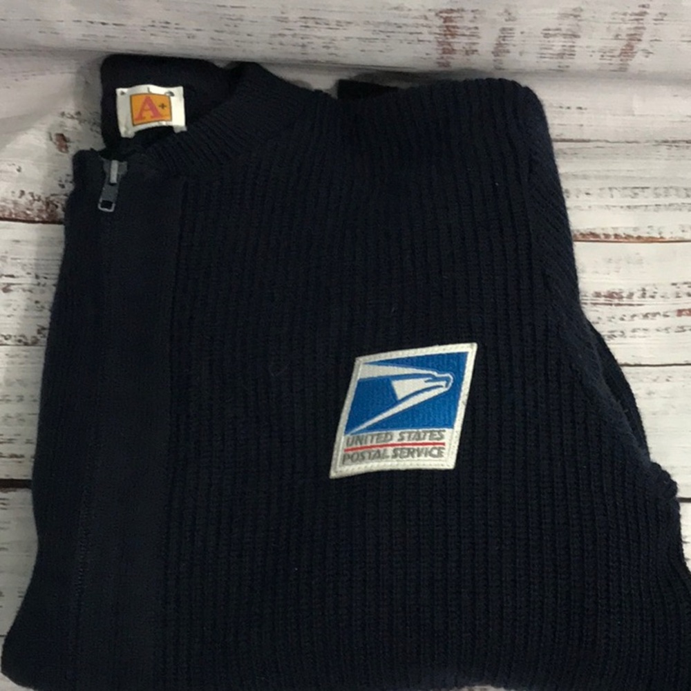 Authentic United States Postal Service Navy Blue Sweater with Logo